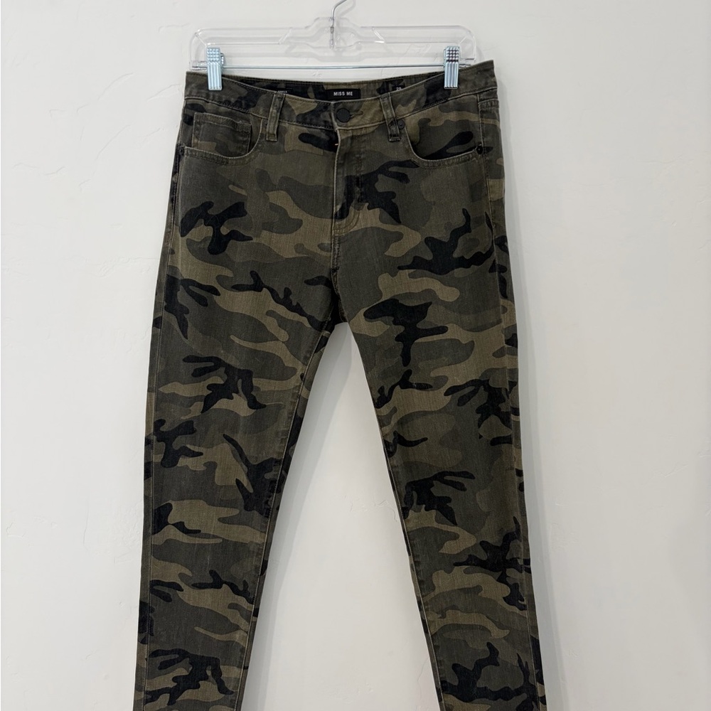 Miss Me Y2K Low Rise Camo Skinny Jeans Ankle